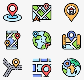 Navigation And Maps - Map Road Icon Png, Transparent Png, Free Download