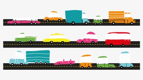 Traffic Clipart Main Road - Traffic Jam Graphic Png, Transparent Png, Free Download