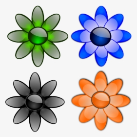 Glossy Flowers Svg Clip Arts - Flower Stickers For Scrapbooking, HD Png Download, Free Download