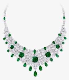 Emerald And Diamond Necklace - Graff Pink Diamond Necklace, HD Png Download, Free Download