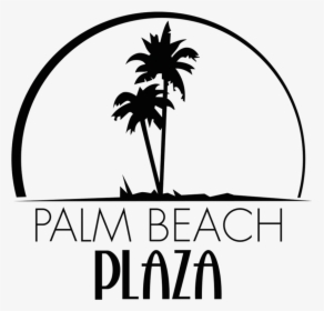 Palm Beach Plaza - Palm Tree Beach Clipart Black And White, HD Png Download, Free Download