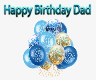 Happy Birthday Dad Png Clipart - 1st Birthday Balloons, Transparent Png, Free Download