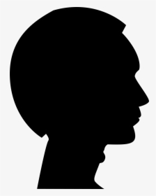 Male Hair On Man Head Side Silhouette - Bald Guy Silhouette Transparent, HD Png Download, Free Download