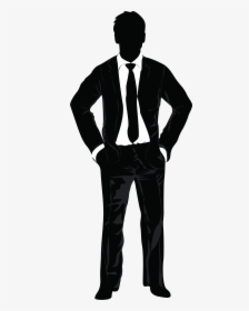 Man In Suit Silhouette Transparent, HD Png Download, Free Download