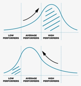 In The Bell Curve Model, Employees Are Segmented Into - Bell Curve Of Performance Appraisal, HD Png Download, Free Download