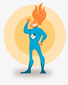 Cartoon, Flame, Free, Super, Flames, Hero - Flamme Super Hero, HD Png Download, Free Download