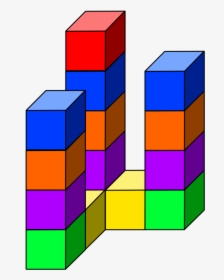 Square,angle,symmetry - Tower Of Cubes Clipart, HD Png Download, Free Download