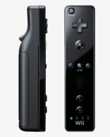 Nintendo Wii Controller Black Transparent Background - Wii Remote Controller Black, HD Png Download, Free Download