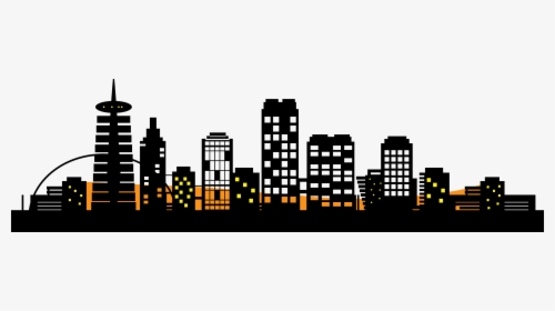 City Silhouette Skyline Clip Art - City Silhouette Vector Png, Transparent Png, Free Download