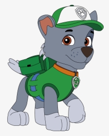 Rocky 3 Patrulha Canina Vetor Grátis Paw Patrol Free - Rocky Patrulha Canina Desenho, HD Png Download, Free Download