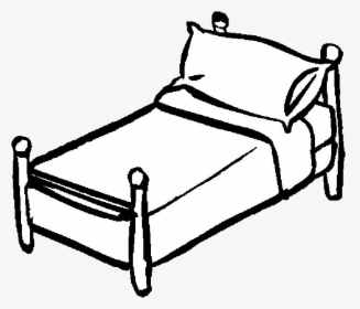 Bed Vintage Bedrooms Beds And Clipart Black White Transparent - Bed Clipart Black And White, HD Png Download, Free Download