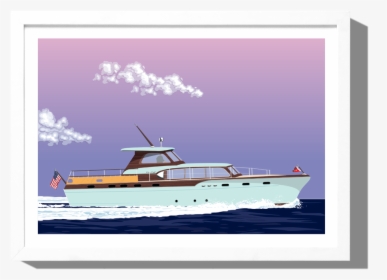 Classic Boat Iii Print Frame White, HD Png Download, Free Download