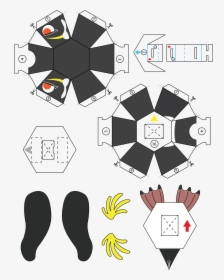 Clip Art Papel Bomba - Penguin Paper Bomb Template, HD Png Download, Free Download