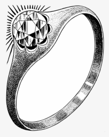 Diamond Ring Clipart Design Droide Transparent Png - Ring Clipart Black And White, Png Download, Free Download