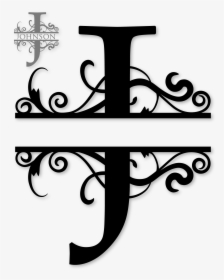 Split Letter S Black And White Png - Split Letter Monogram T, Transparent Png, Free Download
