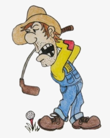 Transparent Bandanna Clipart - Redneck Golf Cartoon, HD Png Download, Free Download