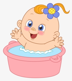 Png Babies Clip - Baby In Bath Clipart, Transparent Png, Free Download