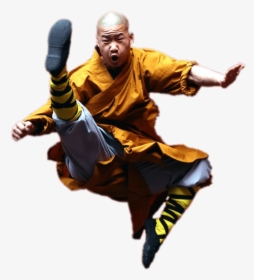 Shaolin Monk Kicking Leg Forward - Shaolin Png, Transparent Png, Free Download