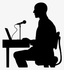 Ambassador, Introduction, Microphone, Speech, Ceo - Using The Computer Silhouette, HD Png Download, Free Download