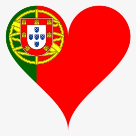 Heart, Love, Portugal, Flag, Coat Of Arms, Heart Shaped - Portugal Flag With Name, HD Png Download, Free Download