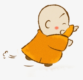 Clip Art Monk Cartoon - Buddhist Monk Cartoon Png, Transparent Png, Free Download