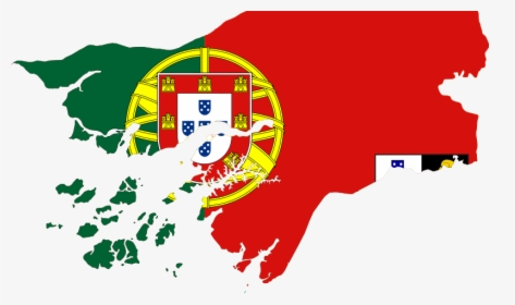 Flag-map Of Portuguese Guinea - Guinea Bissau Flag Map, HD Png Download, Free Download