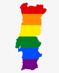 Lgbt Flag Map Of Portugal - Portugal Country Shape Flag, HD Png Download, Free Download