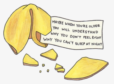 Fortune Cookie, Quote, And Sad Image - Fortune Cookie, HD Png Download, Free Download