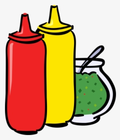 Vector Illustration Of Ketchup, Mustard And Relish - Ketchup Mustard Relish Clipart, HD Png Download, Free Download