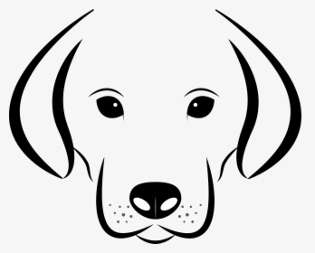Labrador Retriever Puppy Pit Bull Chihuahua Clip Art - Dog Face Clipart Black And White, HD Png Download, Free Download