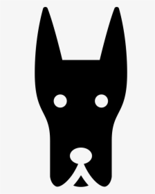 Doberman Dog Head - Dog Head Silhouette Png, Transparent Png, Free Download