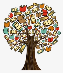 Tree With Books Clipart, HD Png Download, Free Download