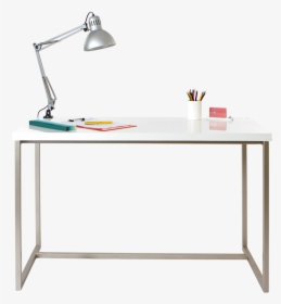 White Study Table Png, Transparent Png, Free Download