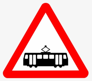 Road Signs Tram Svg Clip Arts - Two Way Traffic Road Sign, HD Png Download, Free Download