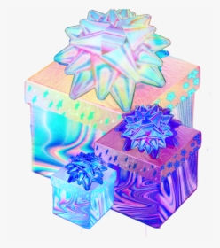 #holographic #holo #box #present #bow #unicorn #holodaze - Iridescent Present Bow, HD Png Download, Free Download
