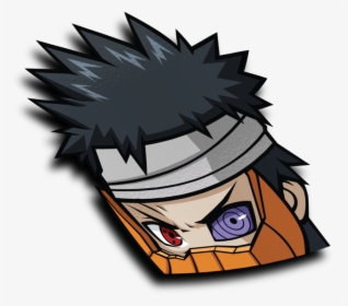 Akatsuki Obito Peeker Sticker - Naruto Peeker Stickers, HD Png Download, Free Download