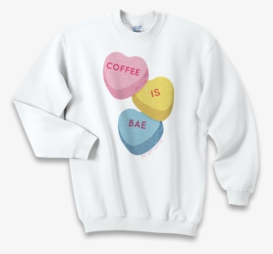 Valentines Day Candy Hearts Crewneck Sweatshirt White - White Sweater Red Rose, HD Png Download, Free Download