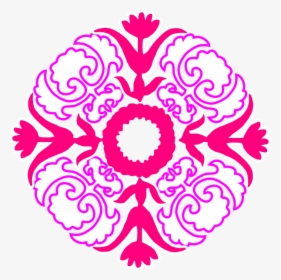 Transparent Pink Flourish Png - Purple Flourish Damask Transparent, Png Download, Free Download