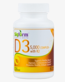 Vitamin D3 5000 Iu Complex With K2 - Stimulant, HD Png Download, Free Download