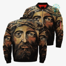Retrato De Jesucristo Over Print Jacket %tag Familyloves - Wolf And Motorcycle, HD Png Download, Free Download