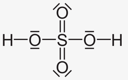 Sulfuric Acid Lewis Dot Diagram Clipart , Png Download - Schwefelsäure Formel, Transparent Png, Free Download