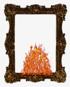 Transparent Fire Border Png - Borders Flames Fire Frame Gif, Png Download, Free Download