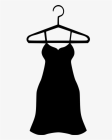 Night Dress Woman Lady Silk - Little Black Dress, HD Png Download, Free Download