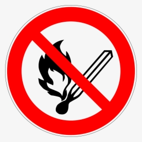 Fire, Open Flames, Prohibited, Forbidden, Not Allowed - Sign Iso 7010 P003, HD Png Download, Free Download