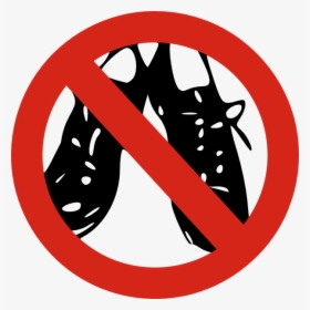 No Shoes Allowed Clip Art - No Shoes Sign Japanese, HD Png Download, Free Download