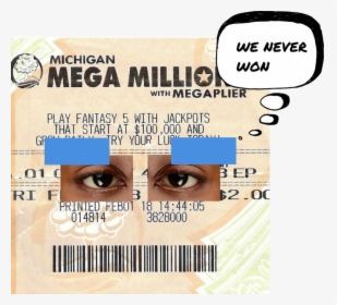 Transparent Not Allowed Sign Png - Michigan Lottery Winners Mega Millions, Png Download, Free Download