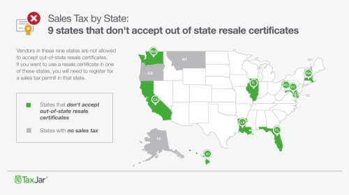 9 States That Won"t Accept Out Of State Resale Certificate - Crime Rate By State 2019, HD Png Download, Free Download