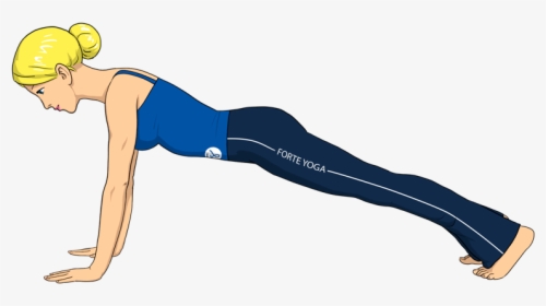Plank Pose Png - High Plank Exercise Cartoon, Transparent Png, Free Download