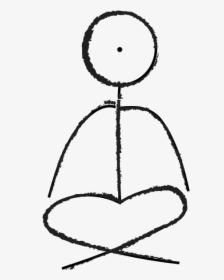 Sketch Of Person In Yoga Pose With Legs Crossed - Sketch, HD Png Download, Free Download