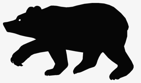 American Black Bear Silhouette Cartoon Clip Art - Silhouette Black Bear Png, Transparent Png, Free Download
